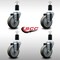 Service Caster 4'' SS Gray Poly Wheel Swivel 1-1/2'' Expanding Stem Caster Set, 4PK SCC-SSEX20S414-PPUB-112-4 - alternate 2